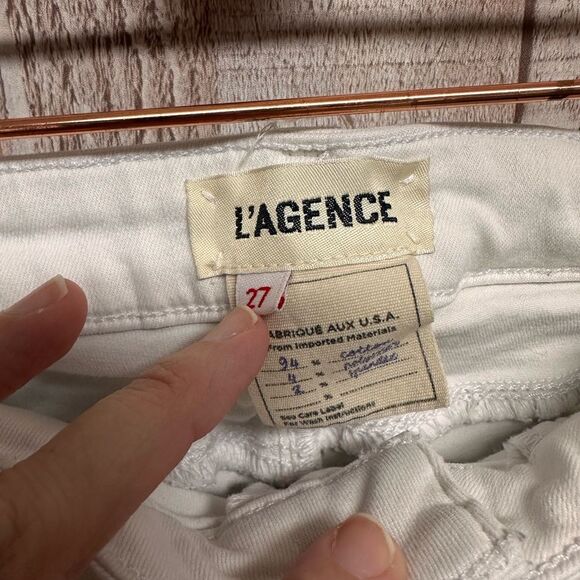 L’AGENCE Margot skinny jeans in Blanc - Picture 5 of 12